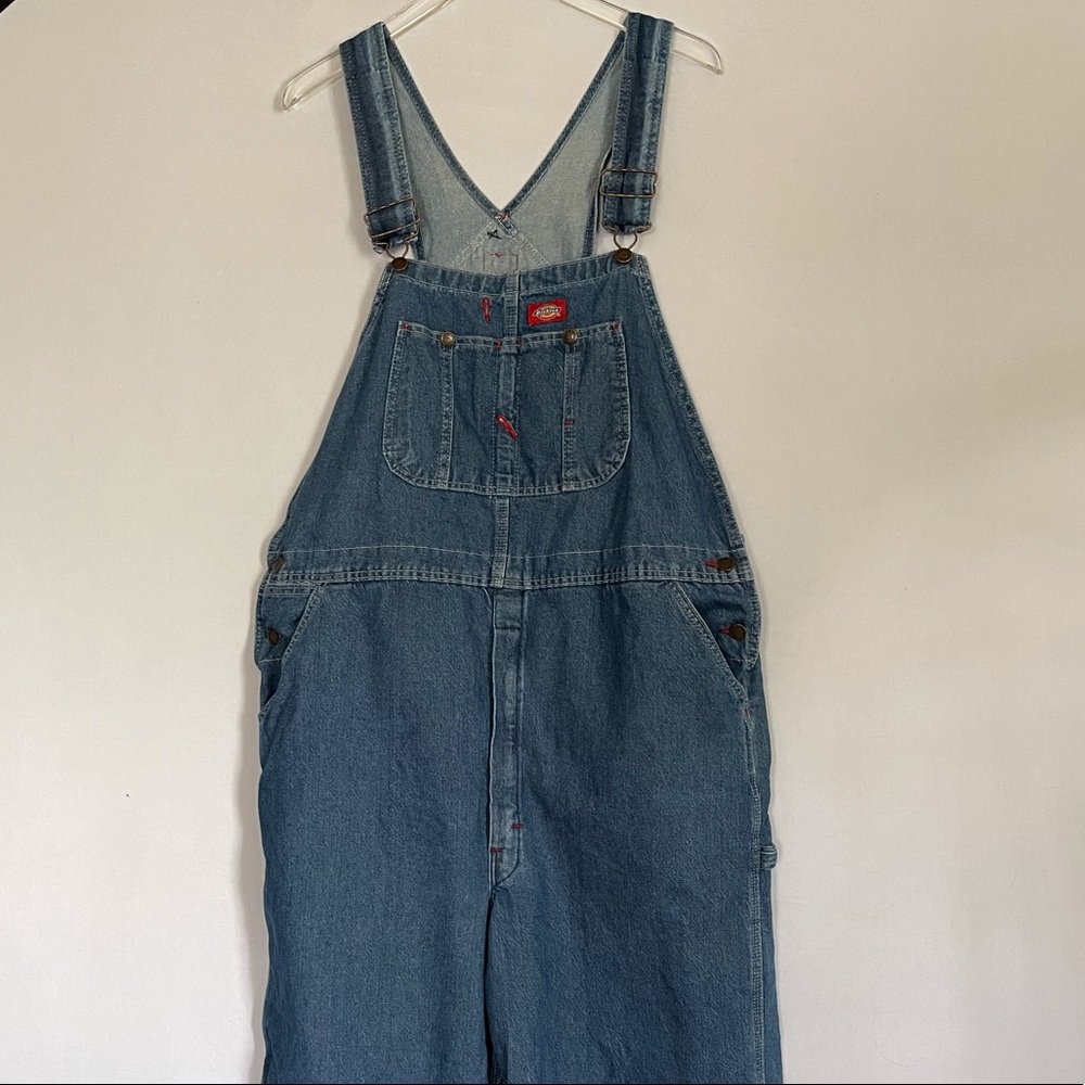 Dickies Indigo Blue Jeans Classic Workwear Denim Overalls 38 x 34
